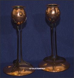 Paire de bougeoirs Jugendstil